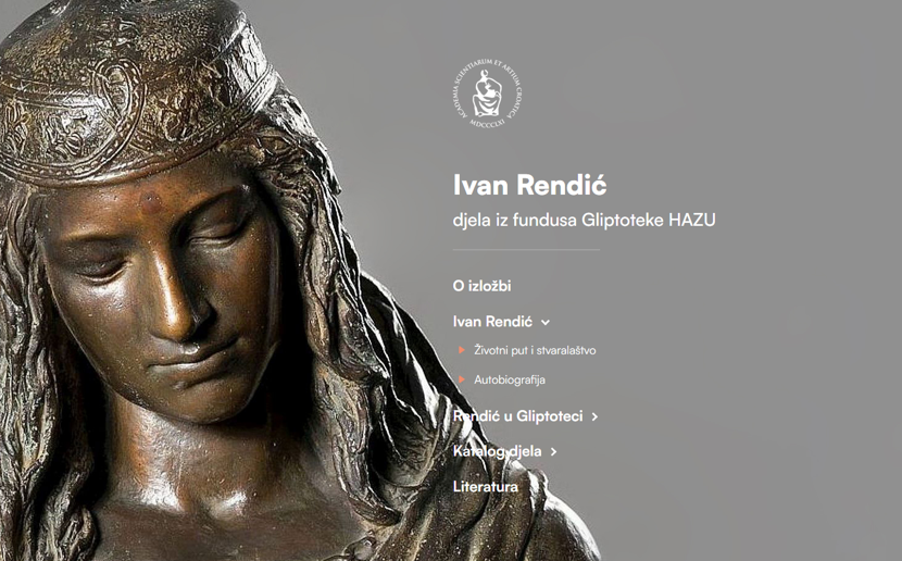 Virtualna izložba: Ivan Rendić- djela iz fundusa Gliptoteke HAZU
